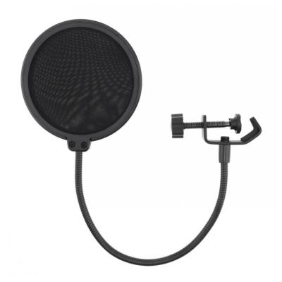 China Professional 360 Degree Rotating Studio Gooseneck Dual Layer Microphone Mic Pop Filter For Mic for sale