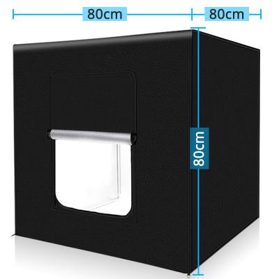 China 80*80*80cm Portable Light Box Softbox Photo Lightbox Tent with 3 Colors Bottom for Studio Photography LED Box LED Light 80*80*80cm/31.5*31.5*31.5inch (Unveiled) for sale