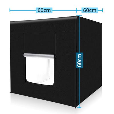 China Portable 60*60*60cm Professional Photography LED Photo Studio Light Softbox with Carrying Bag 24 Inch Folding Light Boxes 60*60*60cm/24*24*24inch (Unveiled) for sale