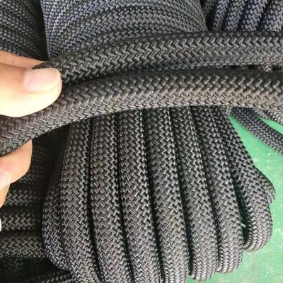 China New Black PP Polyester Nylon Static Rope For Outdoor Climbing In 2022 for sale