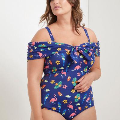 China 2020 Breathable New One Piece Print Triangle Swimsuit Plus Size Swimwear Tankini One Piece Swimming Suit for sale