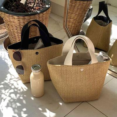 China 2020 Retro High Quality Seaside Summer Beach Portable Women's Straw Handbag New Woven Bag for sale