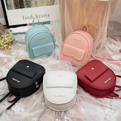 China 2020 Newest Fashinable Small Satchel Fashion Casual Backpack Handbag Shoulder PU Model Small Bag Women Handbag for sale