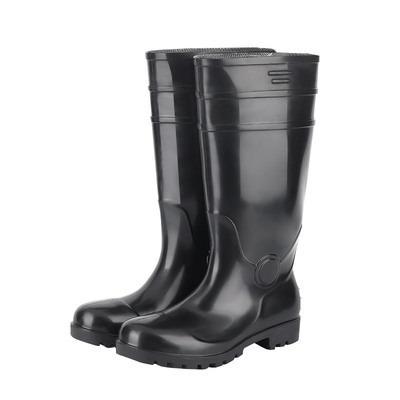 China High Toe Labor Tube Rain Boots Protective Shoes Anti Impact Anti Puncture Steel Middle Tube Oil Acid Alkali And Water Resistant Shoes for sale