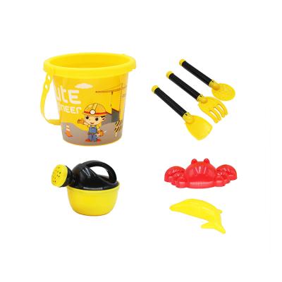 China Beach Games Sand Beach Toys 8 Pcs Kids Beach Bucket Game Set Toy Amusing Beach Toys With Net Bag for sale