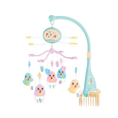 China Hanging Music Hang Bed Bell Crib Toy Rotate Musical Mobile Baby Light Battery Operated Crib Toy for sale