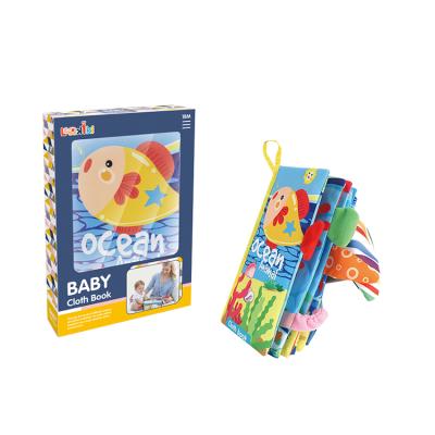 China Cloth Glacier Garden Ocean Farm Jungle Early Teaching Animals Tail The Story Book Baby Cloth Huanlexing Soft Cloth Book In Healthy Paper Book for sale