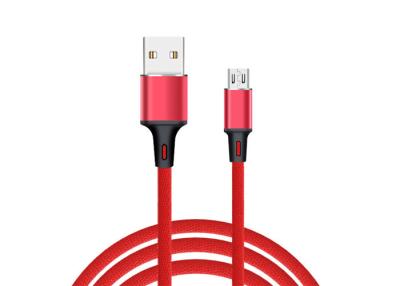 China 1m Length Braided USB Cable , Micro USB Charging Cable For Mobile Phone for sale