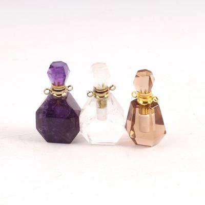 China China Hot Sale Nature Crystal Quartz Essential Oil Bottle Perfume Bottle Pendant Crystals Healing For Gift for sale