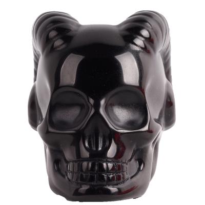 China China Wholesale Hot Sale Nature Obsidian Quarter Crampon Skulls Crystal Healing Carving For Home Decoration for sale