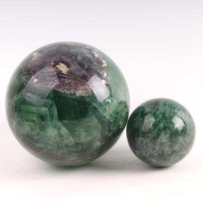 China Wholesale China nature green fluorite quartz sphere ball crystals healing stonea for home dercoration for sale