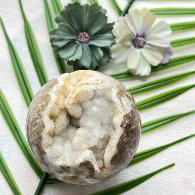 China High Quality Sphalerite Ball Europe Nature Group Geode Mineral Healing Crystal Sphere For Home Decoration for sale