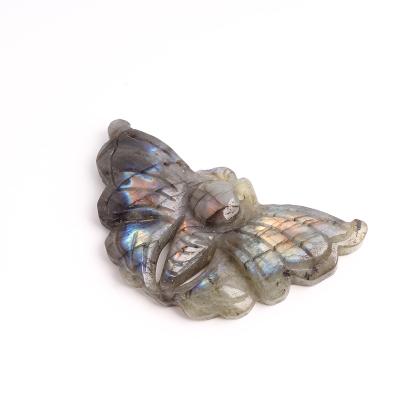 China China hot sale nature rainbow labradorite quartz butterfly crystal healing carving for home decoration for sale