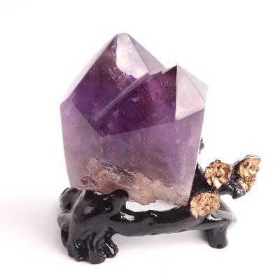 China Healing Point Wand Trick Group Crystals Natural Rough China Amethyst Raw Specimens Great For Decoration for sale