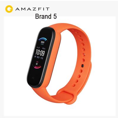 China 2020 Amazfit APP control new version smart band 5 wristband 5ATM heart rate 11 sport mode overall smart fitness stress level measurement smart band for sale