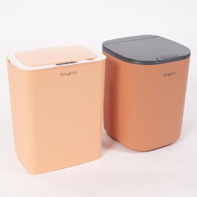 China Sustainable Round 14/16L Induction Rectangular Electric Intelligent Touchless Smart Sensor Automatic Waste Bin Can for sale