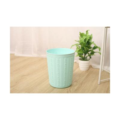 China Knitting Pattern Kitchen Household Sustainable Round Smart Trash Bin Garbage Bin for sale