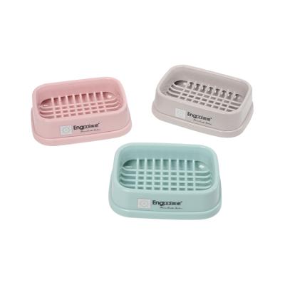 China Portable Double Layer Travel Size Viable Custom Plastic Soap Box Cheap Soap Dish Holder for sale