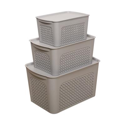 China Wholesale Durable Multi Purpose 10l Plastic Storage Box Sustainable Stackable Plastic Box Storage for sale