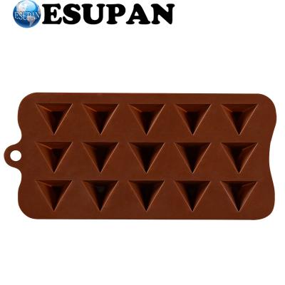 China Easy Non-Stick Viable To Demold 15 Unique 3d Triangle Design Silicone Chocolate Molds For Chocolate DIY for sale