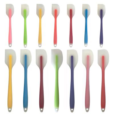 China Silicone Translucent Nonstick Butter Spatula Viable Baking Tools Cake Mixing Spatula for sale