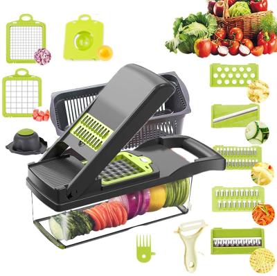 China Viable Kitchen Multifunctional Vegetable Cutter, Cleaver, Kitchen Accessories, Basket Vegetable Slicer for sale