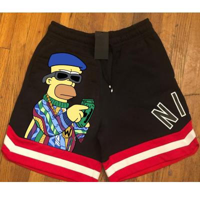 China custom made summer Anti-wrinkle logo Sweatshorts unisex athletic gym sweat shorts plus size mens cartoon sublimated summer cotton mens shorts for sale