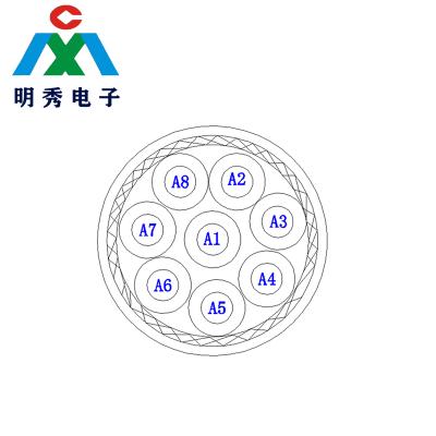 China Signal Transmission And Signal Output MX-H-018 36AWG 8 Cores OD1.35mm Multi Cores Medical Cable Wire for sale