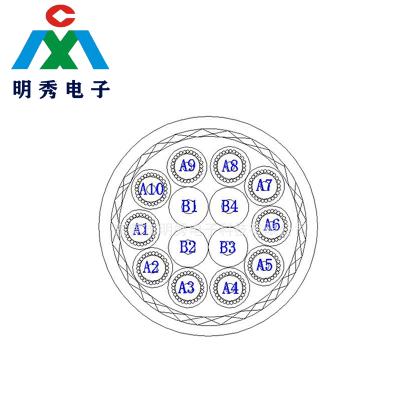 China Signal Transmission And Signal Output MX-H-030 32AWG+34AWG 14 Cores Customizable Compound Cable Medical Wire for sale