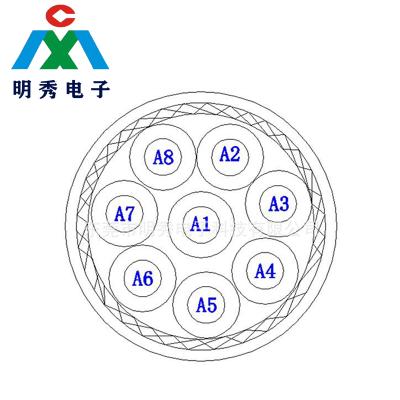 China Signal Transmission And Signal Output MX-H-018 40AWG 8 Cores OD1.0mm Multi Cores Medical Cable Wire for sale