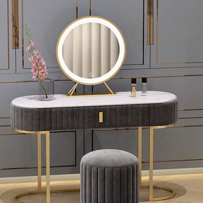 China (Others)Adjustable Bedroom Vanity Dressing Mirror Drawers Table Modern Beauty And Hair Salon Dresser Set for sale