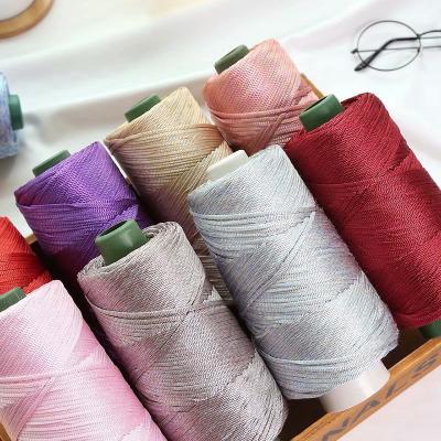 China Anti-bacteria 250g/roll 16S 100% Polyester 100% Polyester Dyed Yarn Crochet Band Colorful Hand Knitting Fancy Yarns For Wholesale for sale