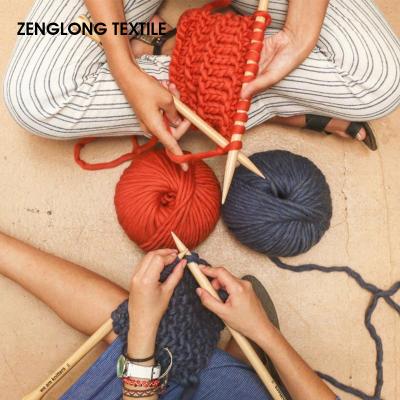 China ZENGLONG Durable Super Chunky Textile 8mm Thick Wool Hand Knitted Crochet Yarn 100% Fancy Merino Wool Yarn For Wholesale for sale