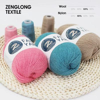 China Wholesale 70g/roll Antistatic Nylon Yarn 60% Mink Yarn 40% Long Hair Mixed Knitted Yarns Factory Price Crochet Hand Knit Yarn for sale