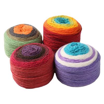 China ZENGLONG Anti-Static 190g High Quality 80% Acrylic 20% Wool Blended Fabric Yarn 8S 4ply Colorful Cake Yarn Knitted DIY For Crocheting Fancy Yarn for sale