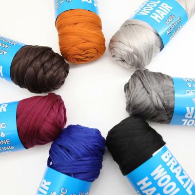 China ZENGLONG 80g/roll 100% Wholesale Acrylic Yarn High Quality Anti-pilling Hair Yarn African Brazilian Wig Braid Knitting Yarn For Hair for sale