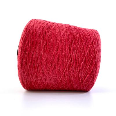 China ZENGLONG 1/10Nm Factory Price Anti-bacteria Polyester Yarn Knitting Weaving Wholesale 100% Fancy Crochet Dyed Shiny Chenille Yarn for sale