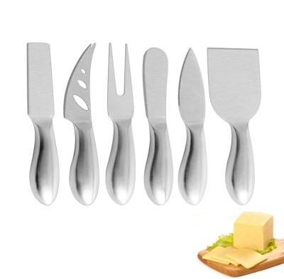 China Sustainable Butter Knives Cheese Knife 6 Pcs Set With Gift Box Stainless Cheese Knife Set For Cheese Tools for sale