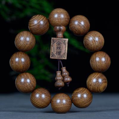 China Religious Gold Slick Sandalwood Bracelets Men and Women's Marla Bracelet Jewelry Buddha Beads Custom Meditative Rosary Jewelry Gifts for sale