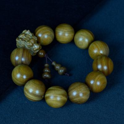 China Religious Green Sandalwood Men's and Women's Custom Marla Bracelet Jewelry Buddha Beads Meditative Rosary Jewelry Gifts for sale