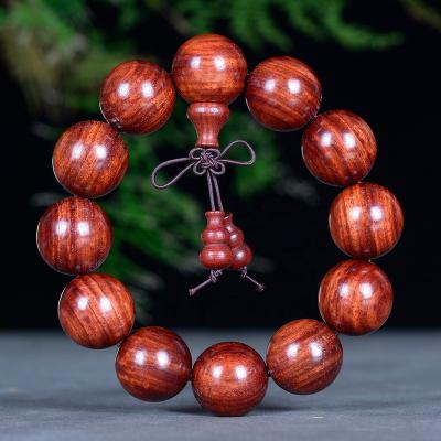 China Red Sandalwood Religious Men and Women's Custom Marla Bracelet Jewelry Buddha Beads Meditative Rosary Jewelry Gifts for sale