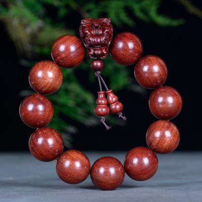 China Red Sandalwood Religious Men and Women's Custom Marla Bracelet Jewelry Buddha Beads Meditative Rosary Jewelry Gifts for sale