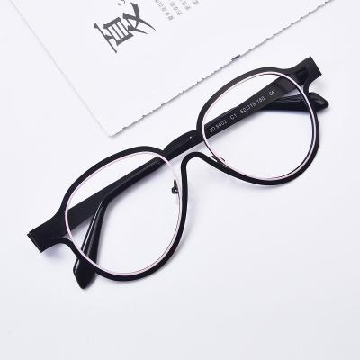 China Fashionable Vintage Round Optical Eyeglasses Frame Metal Spectacles Frame Unisex Sunglasses Frame for sale