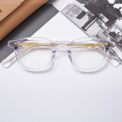 China Fashionable Classic Round Eyewear Optical Glasses Frames High Quality Unisex Acetate Glasses Frames for sale