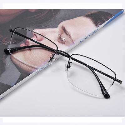 China Fashionable Optical Sight Customized Business Eyewear Men's Optical Glasses Frames Square Titanium Spectacle Frames for sale