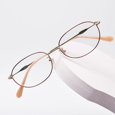 China Fashionable Soft Women's Eyewear Oval Pure Titanium Glasses High Quality Optical Sight Frames Optical Spectacle Frames for sale