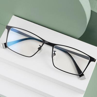 China Black Pure Titanium Glasses Frames Glass Optical Frames Small Men's Fashionable Eyewear Gent's Eyewear Eyewear Frames for sale