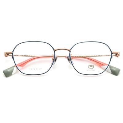 China Eyewear Fashion B Titanium Eyewear Trendy Feel Magic Italian Colors Acetate Women Optical Eyeglasses Frames for sale