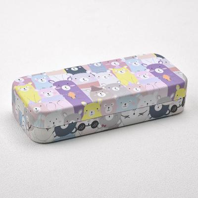 China Fashional Glasses Case single cartoon high-capacity pressure-proof, drop-resistant PU + metal glass case. for sale