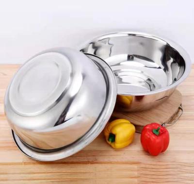 China 2022 Viable Hot Selling Metal Insulated Walled 304 Stainless Steel Large Capacity Soup Food Mixing Bowl for sale